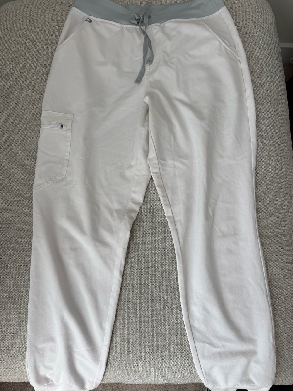 Figs White Zamora Jogger Pants